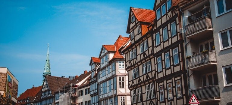 Charming Concrete Buildings Under Blue and Clear Sky