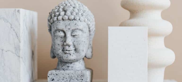 Oddly shaped vases and a sculpture